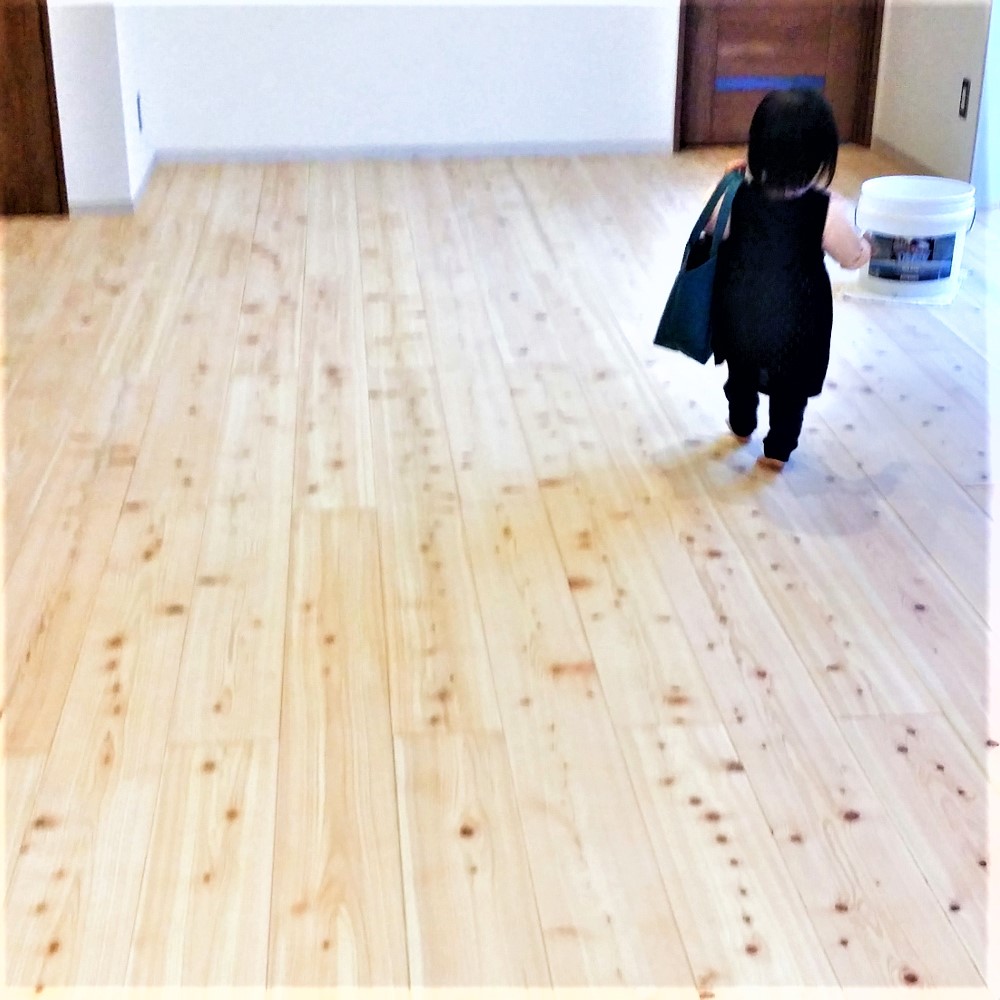 桧フロア施工例